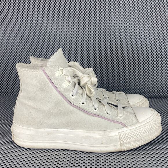 Converse All Star Hi Lift Platform Sneakers Womens Size 8.5 Leather A05962C - Picture 1 of 13